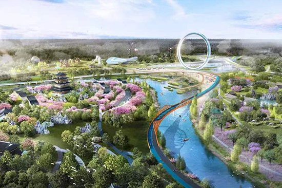 2024年成都世界园艺博览会主会场首个单体建筑顺利封顶4.jpg